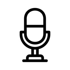 microphone icon or logo isolated sign symbol vector illustration - high quality black style vector icons
