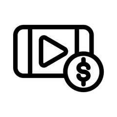 monetization icon or logo isolated sign symbol vector illustration - high quality black style vector icons
