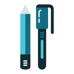 pencil and pen icon on a transparent background