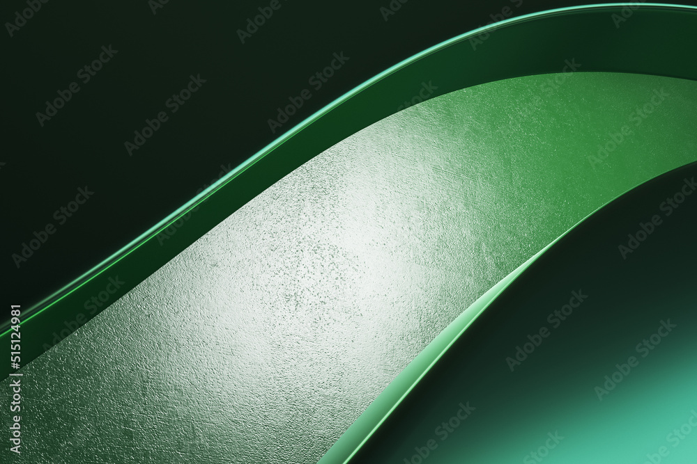 Aufkleber creative abstract green background. landing page concept. 3d rendering.