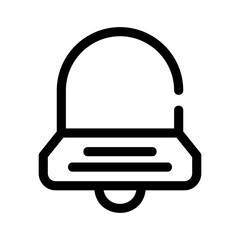 notification bell  icon or logo isolated sign symbol vector illustration - high quality black style vector icons

