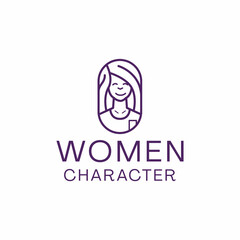 women logo Design vector modern and simple style