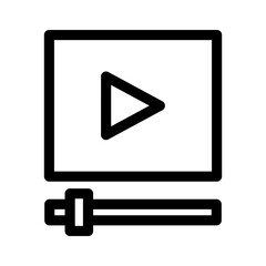 play video icon or logo isolated sign symbol vector illustration - high quality black style vector icons
