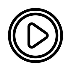 play video icon or logo isolated sign symbol vector illustration - high quality black style vector icons
