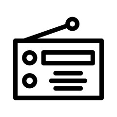 radio icon or logo isolated sign symbol vector illustration - high quality black style vector icons
