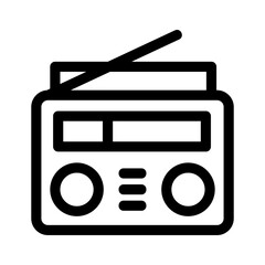 radio icon or logo isolated sign symbol vector illustration - high quality black style vector icons
