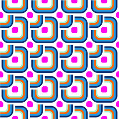 Retro Colorful Squares Abstract Seamless Pattern Trendy Fashion Colors Perfect for Allover Fabric Print or Wrapping Paper Minimalist Chic Concept