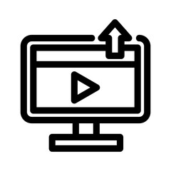 upload video icon or logo isolated sign symbol vector illustration - high quality black style vector icons
