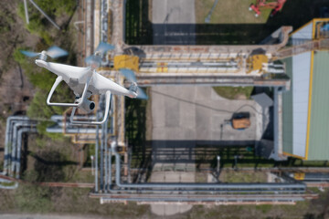 Application of Drone Industry control and inspection survey of building structures roof oil gas...