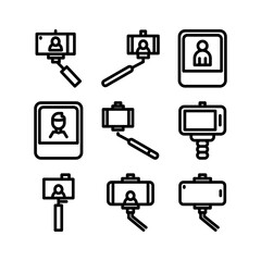 selfie icon or logo isolated sign symbol vector illustration - high quality black style vector icons
