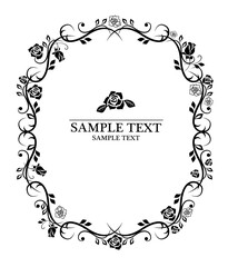 薔薇　フレーム枠　飾り枠　
