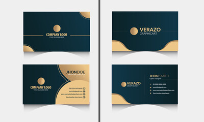 Golden luxury business card design