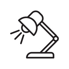 desk lamp icon vector design template
