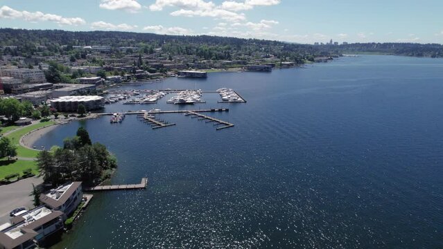 Kirkland Washington Waterfront Marina Park Aerial