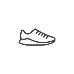 Sport shoes line icon