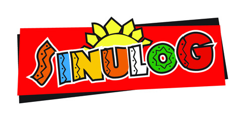 Fototapeta premium Colorful Cebu Sinulog Festival Sign Print