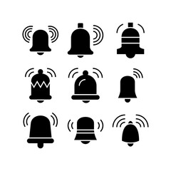 notification bell icon or logo isolated sign symbol vector illustration - high quality black style vector icons
