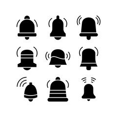 notification bell icon or logo isolated sign symbol vector illustration - high quality black style vector icons
