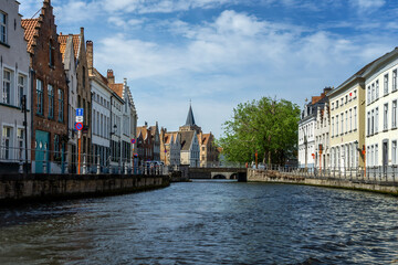 Fototapeta premium Cityscape old town Bruges Belgium on a sunny day.