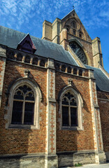 Fototapeta na wymiar St. Salvator's Cathedral, the main church of Bruges, Belgium.