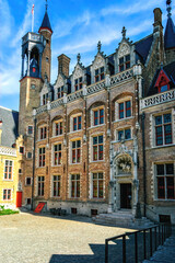Fototapeta premium Exterior view of the Gruuthusemuseum
