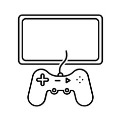 Black line icon for Game