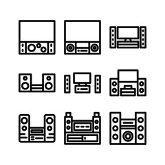 home theater icon or logo isolated sign symbol vector illustration - high quality black style vector icons
