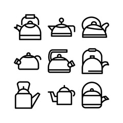 kettle icon or logo isolated sign symbol vector illustration - high quality black style vector icons
