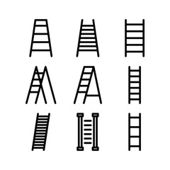 ladder icon or logo isolated sign symbol vector illustration - high quality black style vector icons
