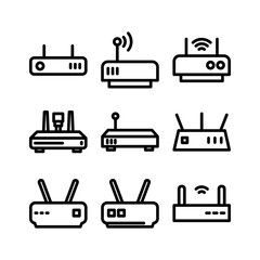 router icon or logo isolated sign symbol vector illustration - high quality black style vector icons
