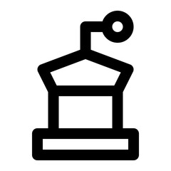 podium line icon