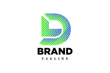 Initial letter D, L, DL or LD, logo for business and companies