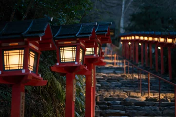Poster 京都 夜の貴船神社の幻想的な灯籠 © ryo96c