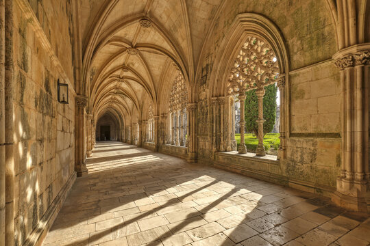 The Royal Cloister or King John I Cloisters of Batalha monastery, Portugal