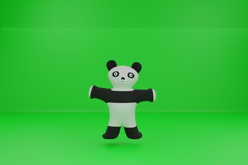 panda with a background