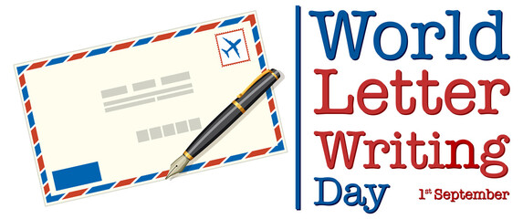 World Letter Writing Day Banner Design
