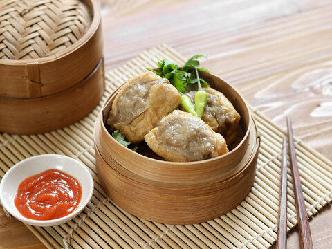Tahu Bakso is a traditional snack made from tofu, glutinous rice powder and beef