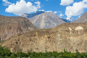 Beautiful mountain valley in the Karakorum mountains in Gilgit-Baltistan, Pakistan