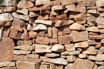 wall of rock stones
