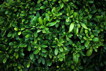 Beautiful green bush and leaves. Tropical plant. Greenery background.