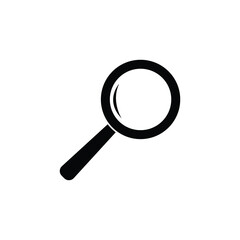 Magnifying glass icon, vector magnifier for loupe sign