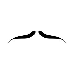Black solid icon for Mustache