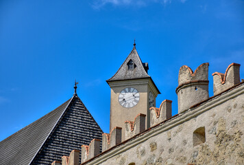 Rappottenstein, Burg, Kinderburg, Wehrbau, Turm, Mittelalter, Gotik, Romanik, Renaissance, Höhenburg, Mittelalter, imposant, Wehranlage, Festung, Berg, Mauer, Burgmauer, Zinnen, Verteidigung, Kuenring