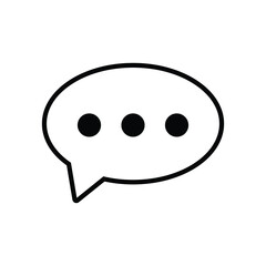 Chat icon. Voice speech bubble vector icon. Messages icon. Communicate symbol.