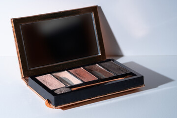 Small face makeup box, cosmetic isolated on white background