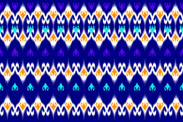 traditional ethnic geometric pattern background design for backgrounds carpet wallpaper clothes wrap fabric seamless embroidery style vector illustration