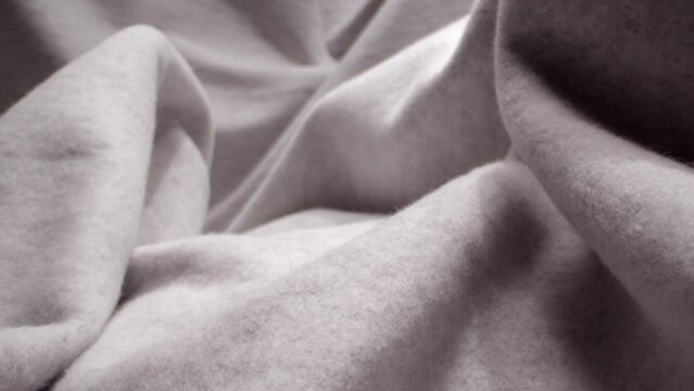 Macro of Grey Fabric, Push In.