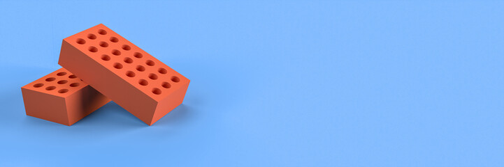 Bricks wall with blank copy space background. Construction concept