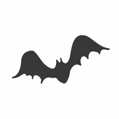 Doodle illustration of Bat. Halloween concept. Simple line sketch