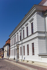 Historic Burgerhaus building in the center of Boizenburg, Germany